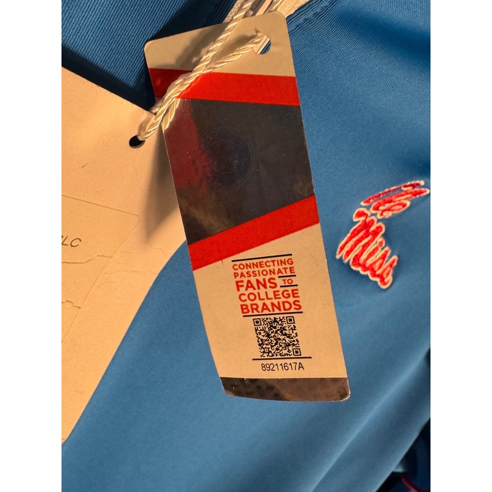 Smith & Quinn Grayson Ole Miss NWT Zip Pullover Powder Blue Ruffle Womens 
M - Picture 4 of 14